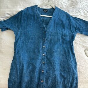 denim looking linen dress